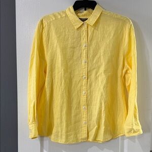 Tommy Bahama Yellow Casual Button Down Linen Shirt Sz XL. NWT‎